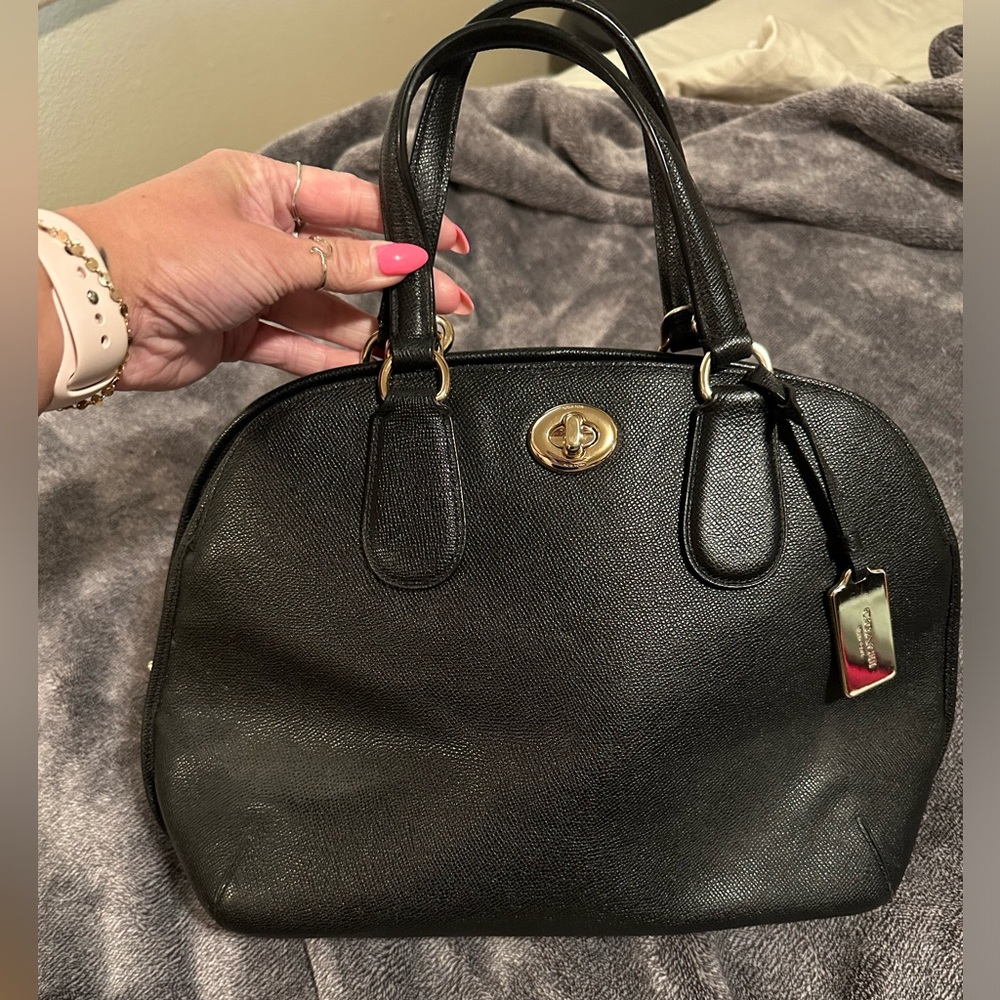 black coach handbag